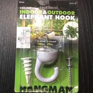 4 Heavy-Duty Ceiling Anchors. Elephant HOOKS Bundled together. New in package.